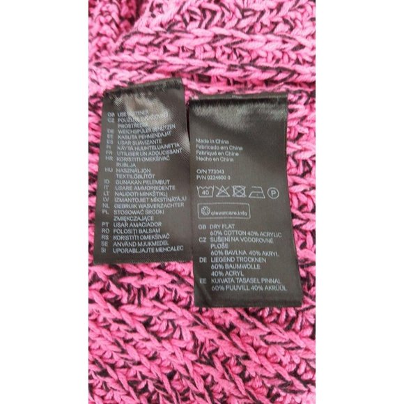 H&M Sweater Women Size Medium Pink Crew Neck - Picture 5 of 7